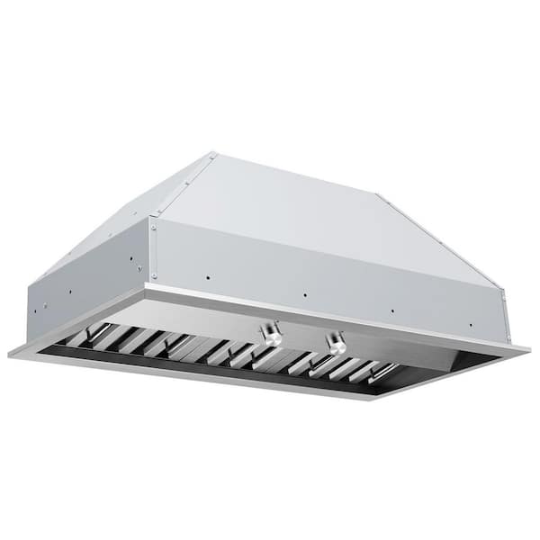 Pro-Style 36 in. 500 CFM Insert Range Hood (18.5 in. Deep) Convertible with Low Noise Operation in Stainless Steel