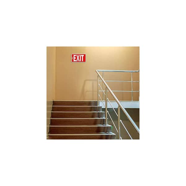 12 in. x 7 in. Photoluminescent Vinyl Exit Decals 3-Pack Glow in