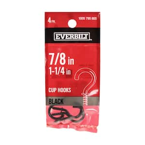 Cup Hook 7/8 in. x 1-1/4 in. BLK