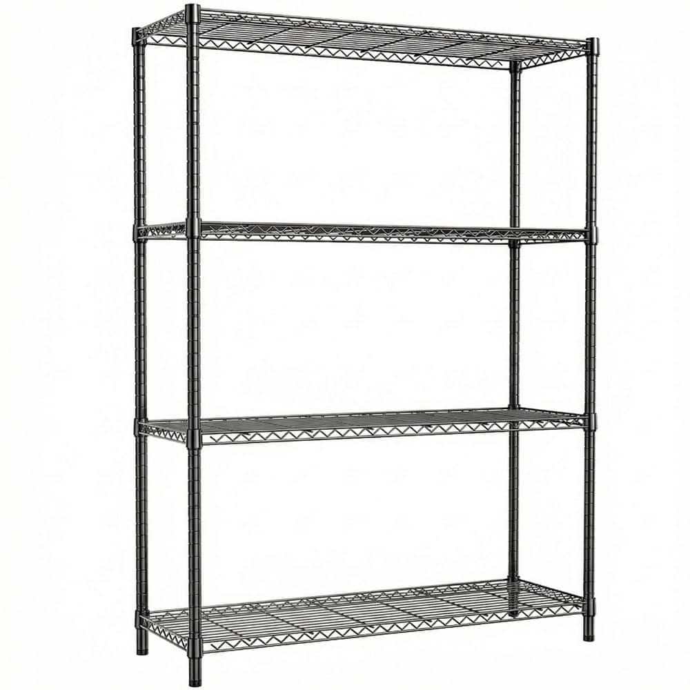 Gladys 4-Tier Steel Storage Shelving in Black (45.3 in. W x 15.8 in. D x 59.4 in. H) price history on PriceWatchPro