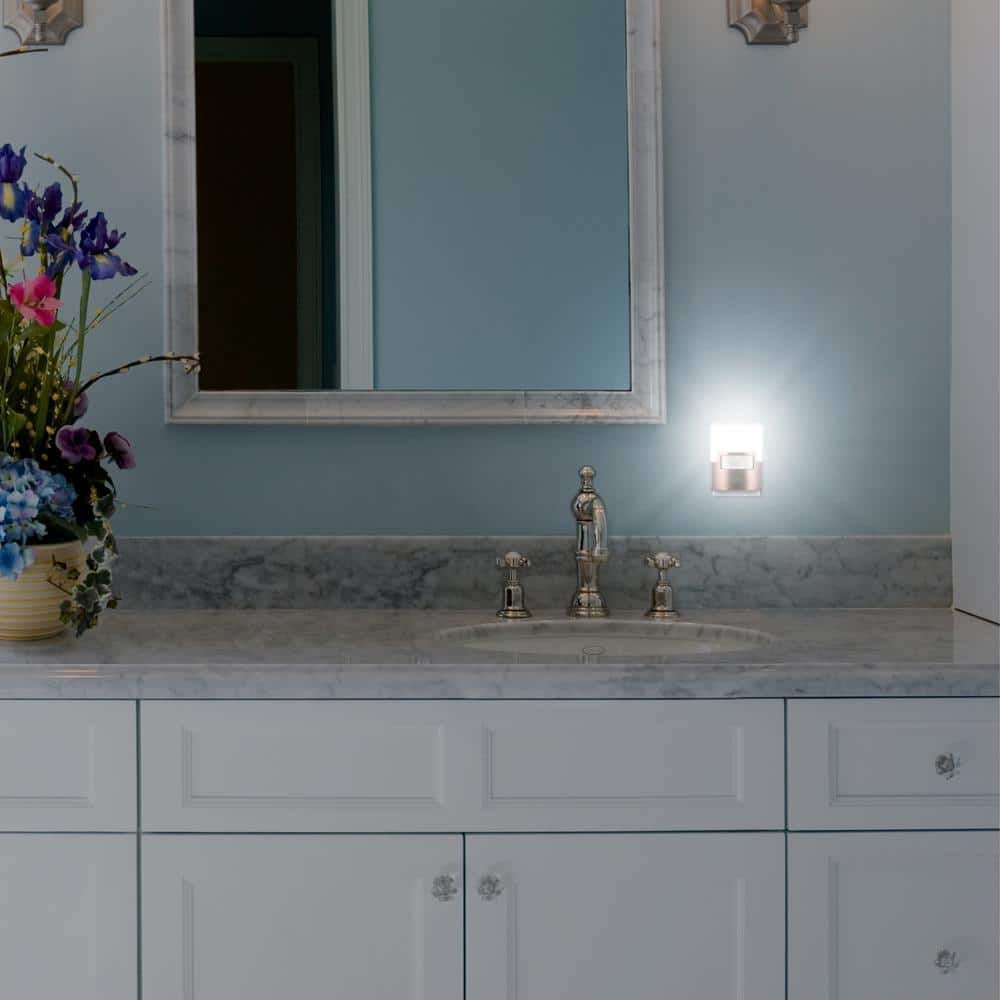 Bronze Motion-Activated LED Night Light with Soft White Glow