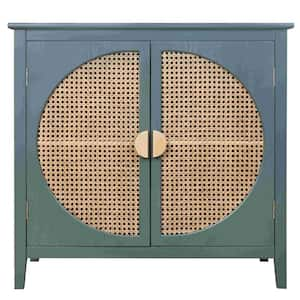 Anky 31.5 in. W x 14.96 in. D x 30.91 in. H Green MDF Freestanding Bathroom Linen Cabinet in Dark Green