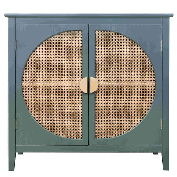 Miscool Anky 31.5 in. W x 14.96 in. D x 30.91 in. H Green MDF Freestanding Bathroom Linen Cabinet in Dark Green