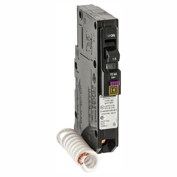 Square D QO 15 Amp Single-Pole Dual Function (CAFCI and GFCI) Circuit Breaker (4-Pack)