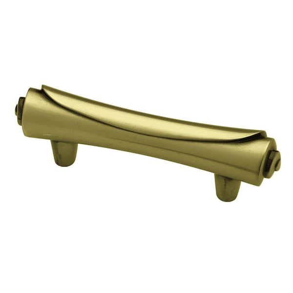 Liberty 2-1/2 in. (64mm) Tumbled Antique Brass Scroll Cabinet Center-to-Center Pull