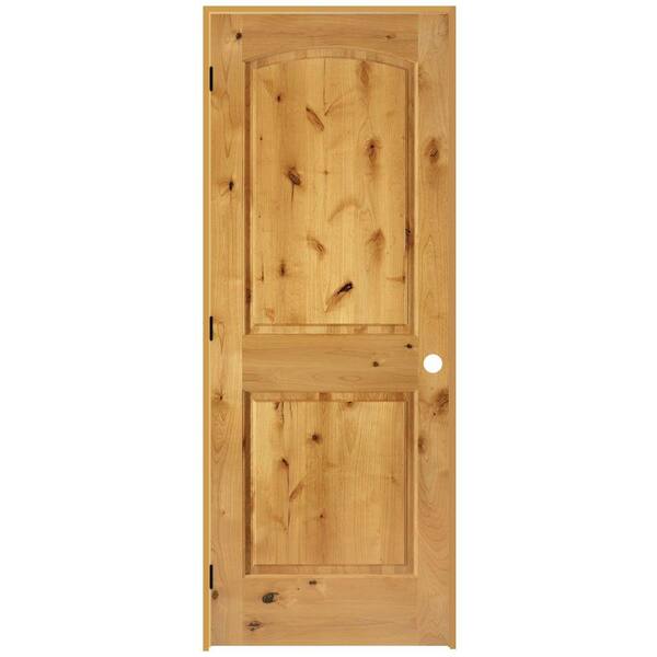 Steves & Sons 30 in. x 80 in. 2-Panel Round Top Solid Core Unfinished ...