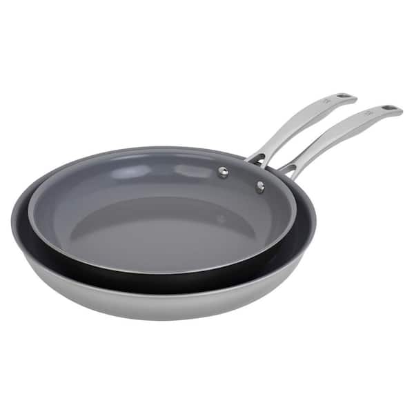 Henckels CLAD H3 Stainless Steel Ceramic Nonstick Frying Pan Set, 2-Piece