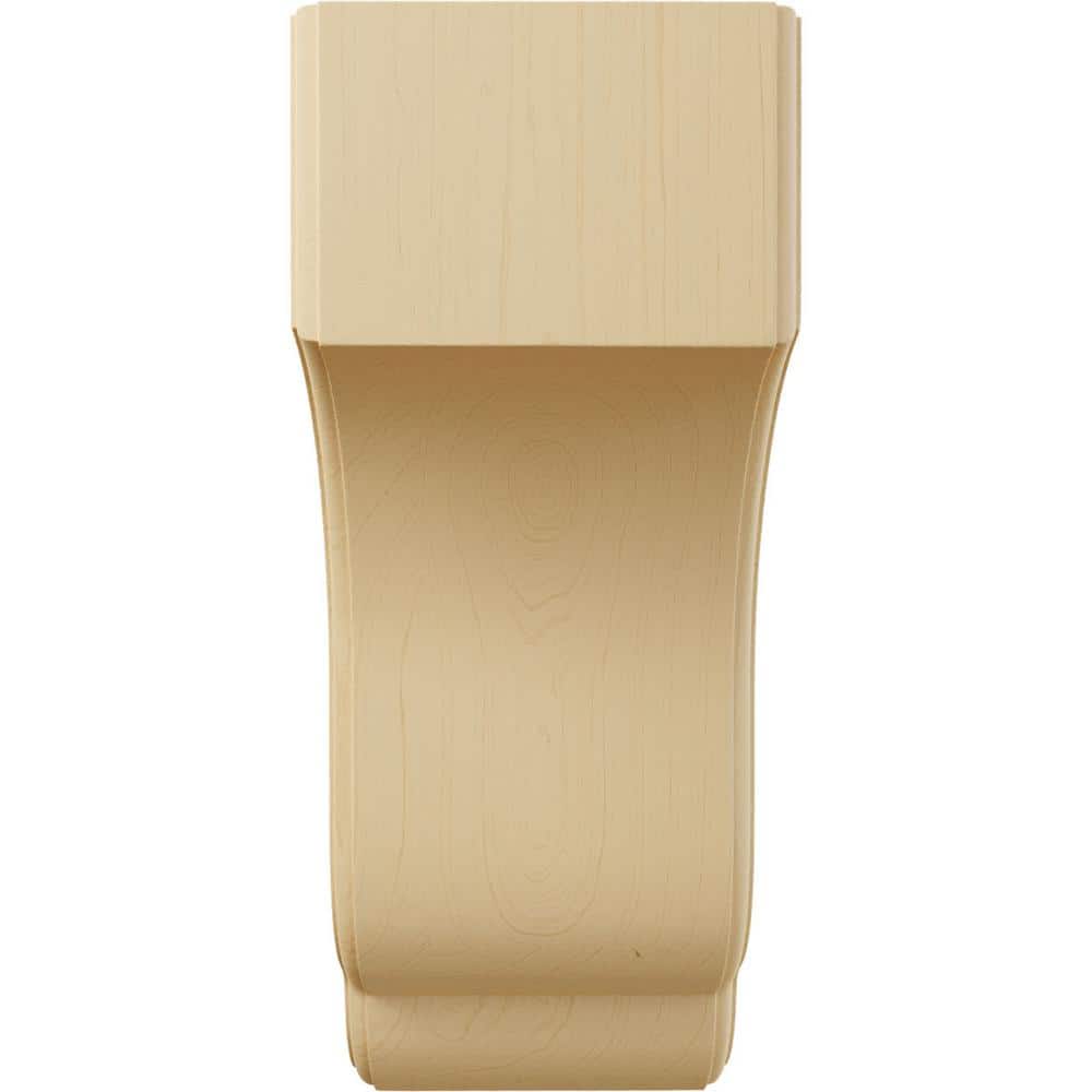14-Inch Unfinished Alder Wood Architectural Corbel