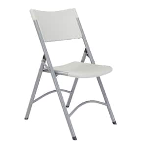 Grey Plastic Seat Outdoor Safe Folding Chair (Set of 4)