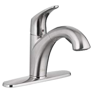 Colony Pro Single-Handle Pull-Out Sprayer Kitchen Faucet in Stainless Steel