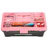 Pink Fishing Tackle Box with Starter Kit 55 Pc Lures Line Stringer