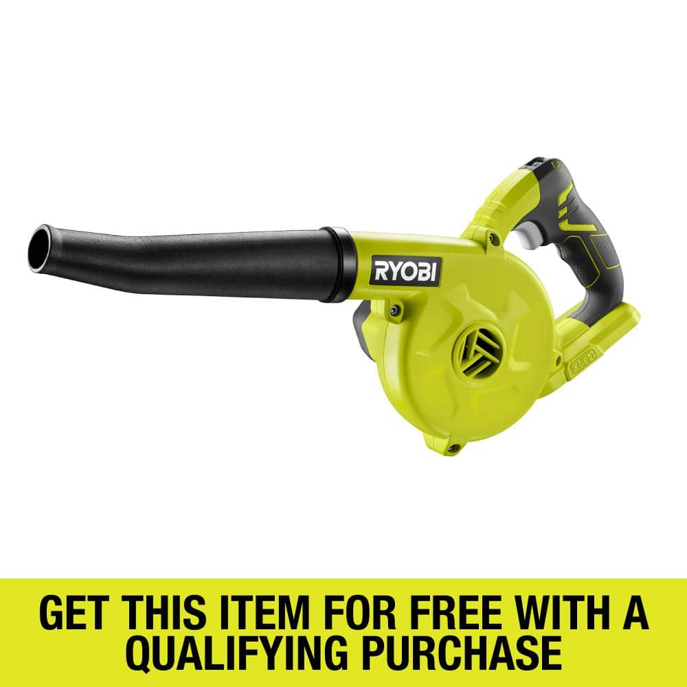 RYOBI ONE 18V Cordless Compact Workshop Blower Tool Only P755 The Home Depot