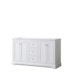 Avery 59.25 in. W x 21.75 in. D Bathroom Vanity Cabinet Only in White