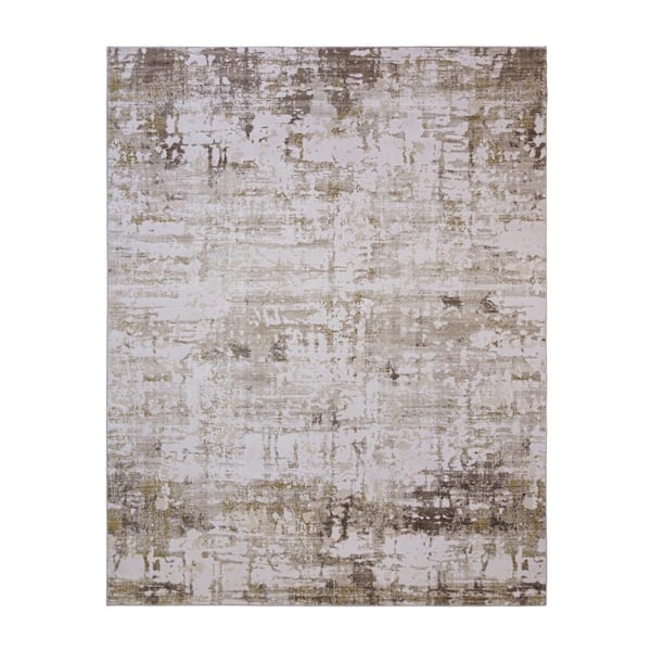 Quattro Alder Beige 9 ft. x 13 ft. Abstract Indoor Area Rug