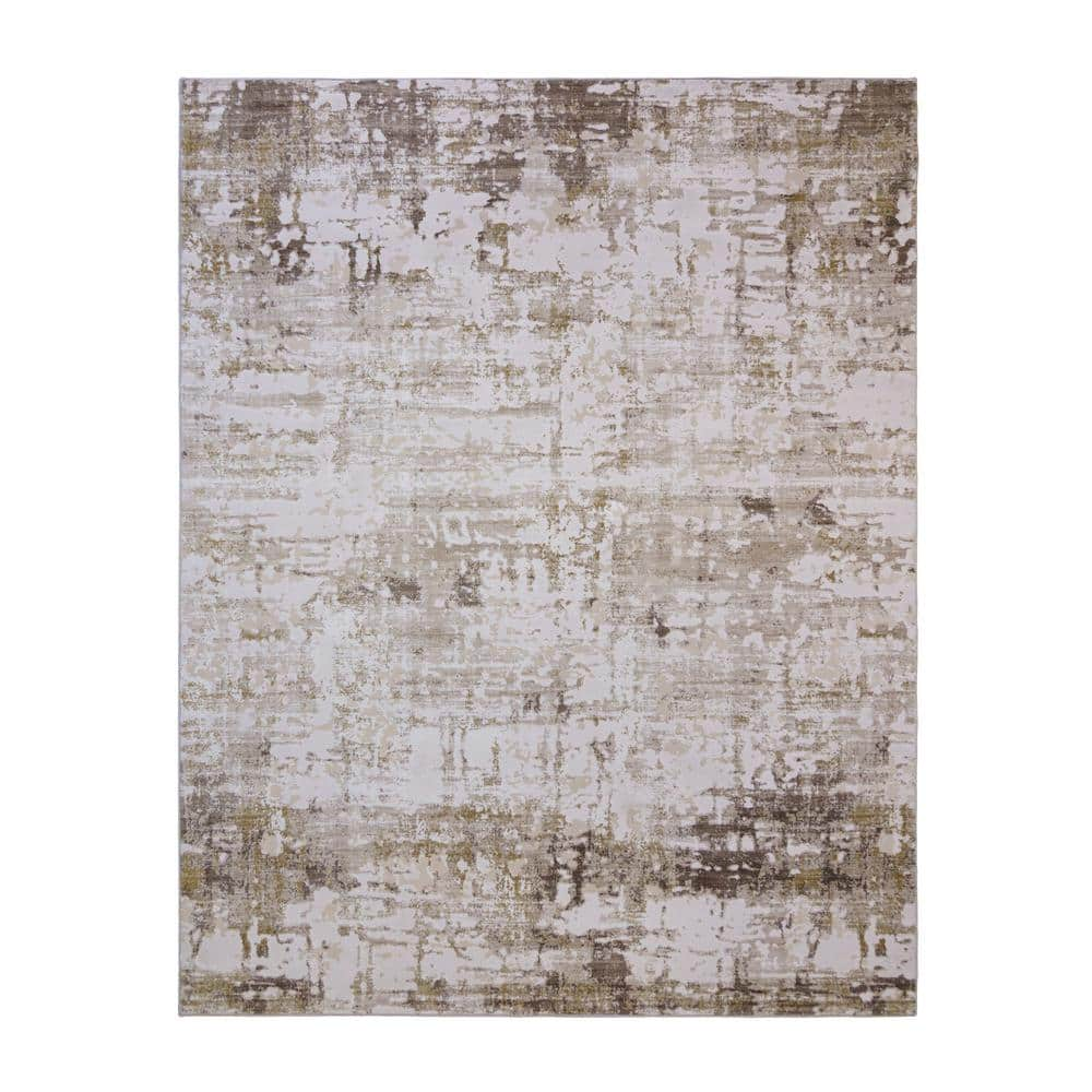 Gertmenian & Sons Quattro Alder Beige 8 ft. x 10 ft. Abstract Indoor