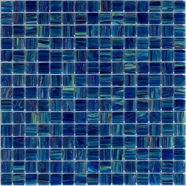 Apollo Tile Celestial Glossy Deap Sea Blue 12 in. x 12 in. Glass Mosaic Wall and Floor Tile (20 sq. ft./case) (20-pack)