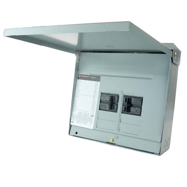 GE 30Amp 8- Space 120/240V Single Phase 3 Wire NEMA 3R Generator Panel