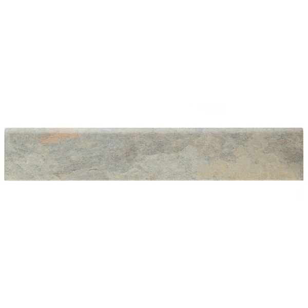 Merola Tile Ardesia Bullnose Gris 3-1/8 in. x 17-1/2 in. Satin Porcelain Floor and Wall Tile Trim