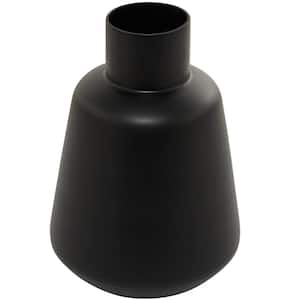 15 in. Black Glass Decorative Vase