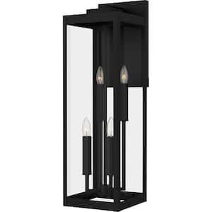 Westover Earth Black Outdoor Hardwired Wall Lantern Sconce with No Bulbs Included