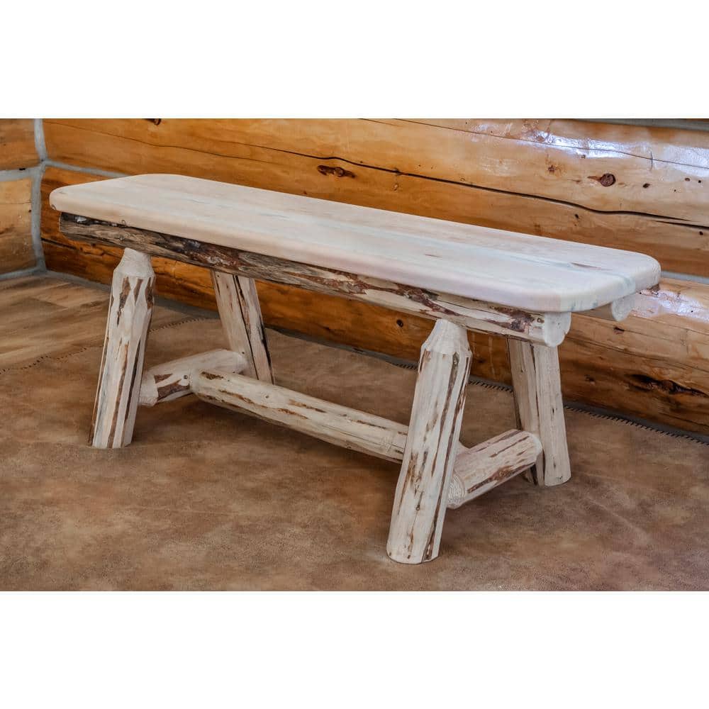 Modern Matte Lodge Pole Pine Backless Bench - 45"