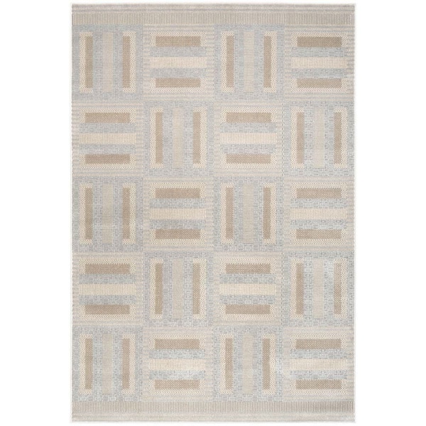 Nourison Nordic Grey Multicolor 4 ft. x 6 ft. All-over design Contemporary Area Rug