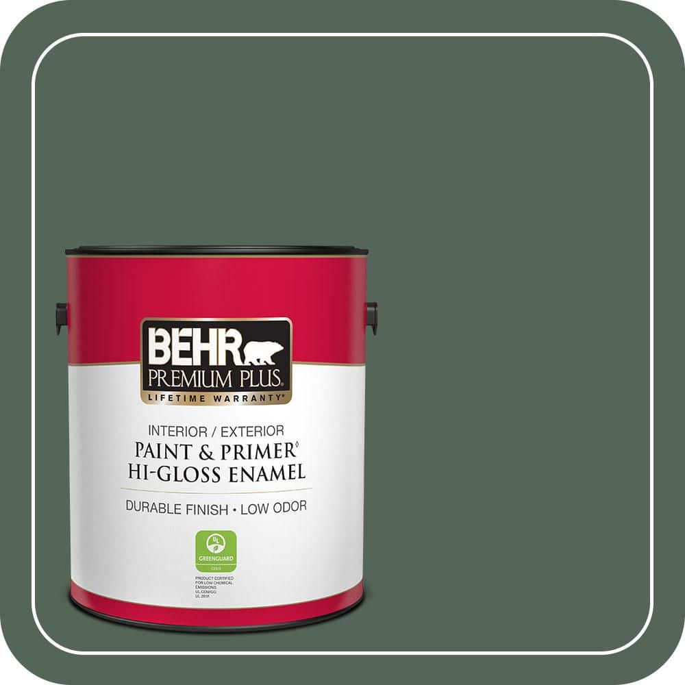 1 gal. #460F-6 Medieval Forest Hi-Gloss Enamel Interior/Exterior Paint & Primer price history on PriceWatchPro