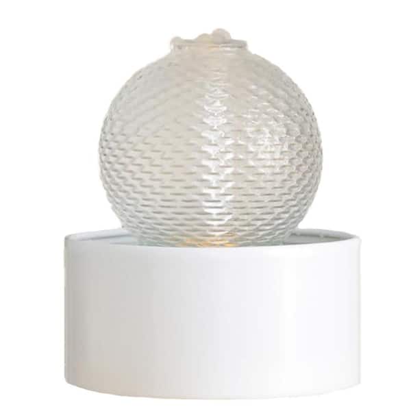 9.5 in. Electric Ceramic Tabletop Fountain with Modern Design Spitter