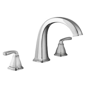 Mason 2-Handle Deck-Mount Roman Tub Faucet in Chrome