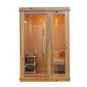 Aston 1-Person Indoor Hemlock Wet/Dry Sauna with 4.5 kW Harvia Heater