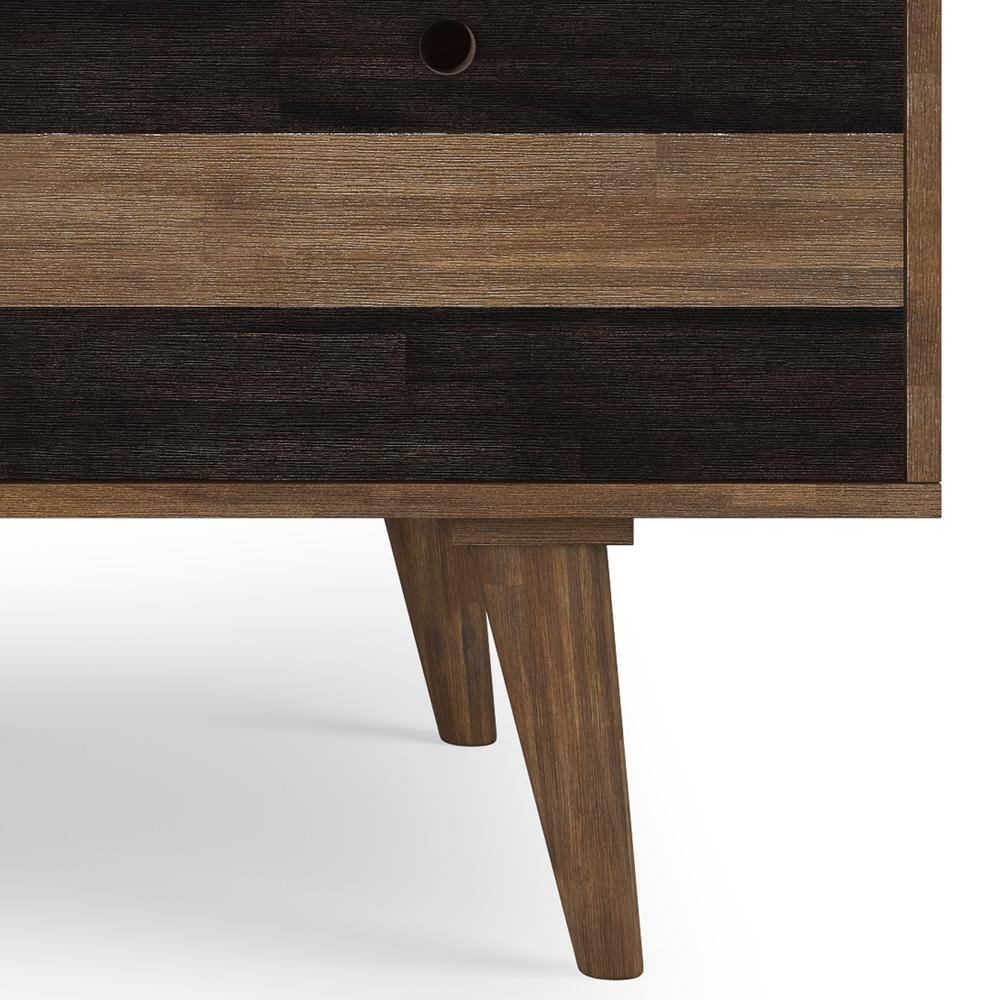 Clarkson 60" Aged Brown Solid Acacia Wood Computer Desk with Drawers