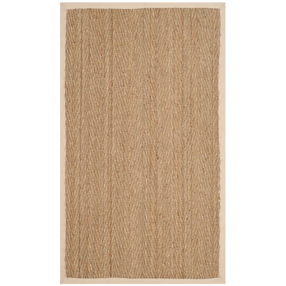 Hand-Knotted Natural Ivory Cotton 30" Accent Rug