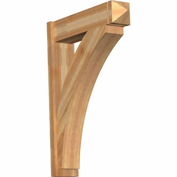Ekena Millwork 8 in. x 44 in. x 32 in. Western Red Cedar Thorton Arts and Crafts Rough Sawn Outlooker