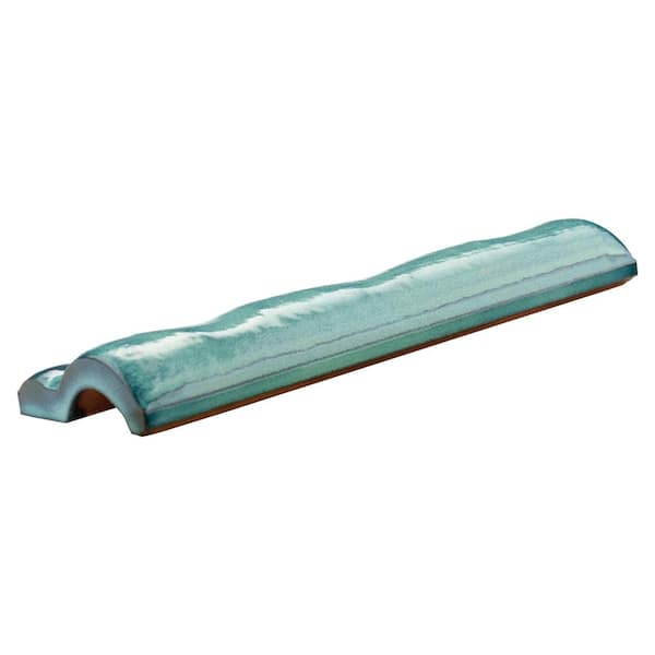 Antic Special Moldura Lava Verde 2 in. x 6 in. Glossy Ceramic Wall Tile Trim