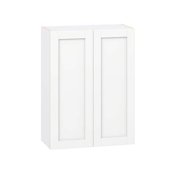 Milton 30 in. W x 14 in. D x 40 in. H Assembled Shaker Wall Kitchen Cabinet in Bright White