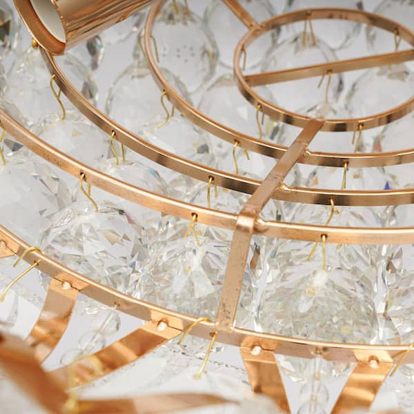 OUKANING 23.62 in. 7-Light Modern Gold Lotus Flower Shape