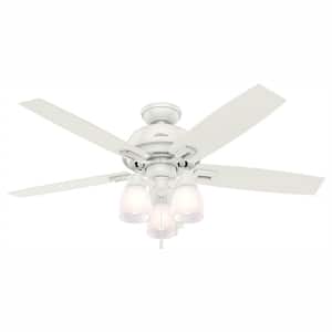 Donegan 52 in. LED Indoor Fresh White Ceiling Fan with 3-Light