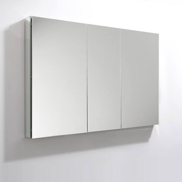 49 in. W x 36 in. H x 5 in. D Frameless Recessed or Surface-Mounted Bathroom Medicine Cabinet