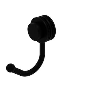Venus Collection Robe Hook with Dotted Accents in Matte Black