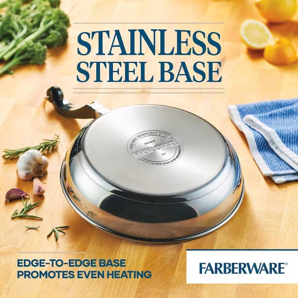 Farberware Classic Stainless Steel Cookware Pots and Pans Set,  15-Piece,50049,Silver