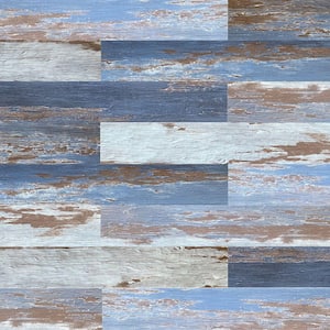 HydroStop Old Blue Sea Floor and Wall 7.2 in. W x 48 in. L Waterproof Click Lock Luxury Vinyl Plank (24.00 sq.ft./case)