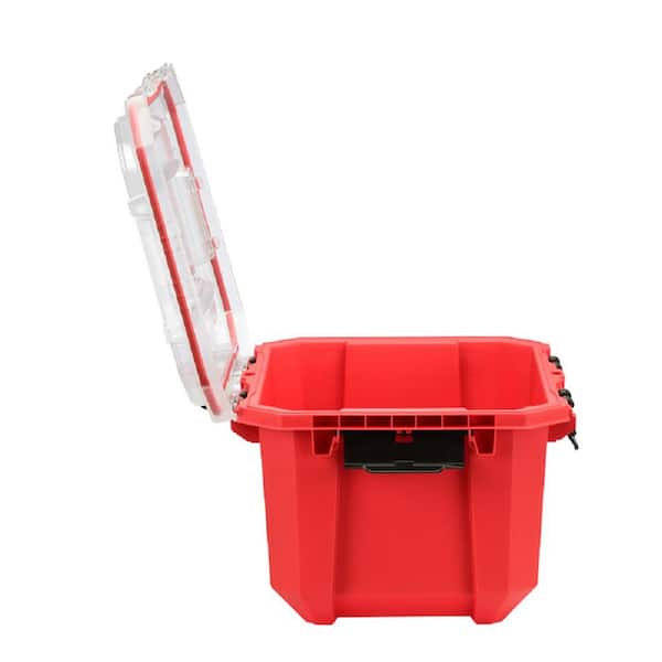Reviews for Husky 5-Gal. Professional Duty Waterproof Storage Container  with Hinged Lid in Red
