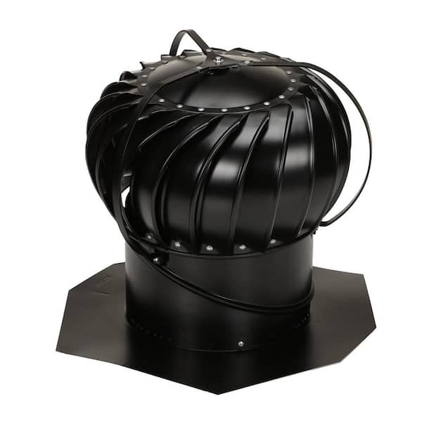 Air Vent 14 Black Aluminum Externally Braced Wind Turbine