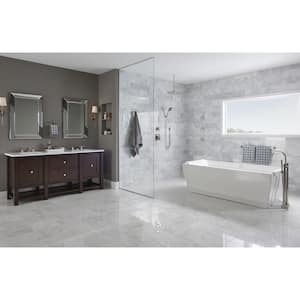 Arabescato Carrara 4 in. x 12 in. Honed Marble Floor and Wall Tile (5 sq. ft./Case)