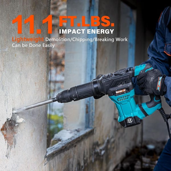 11 Amp 1-9/16 in. Corded Variable Speed SDS-Plus Concrete/Masonry Rotary Hammer Drill with Carrying Case