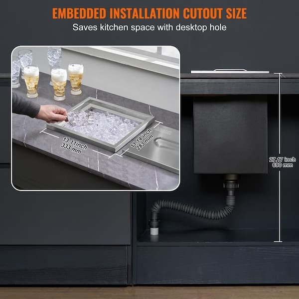 VEVOR Drop in Ice Chest 14 in. L x 12 in. W x 18 in. H Ice