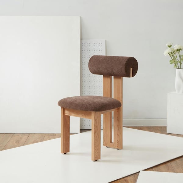 SAFAVIEH Halloway Dark Brown/Natural 18.9 in. Wood Dining Chair
