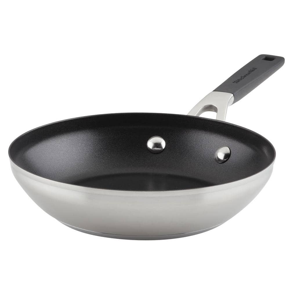 USA Pan Cookware 5-Ply Stainless Steel 8 Inch Sauté Skillet, Oven and  Dishwasher Safe, Made in the USA
