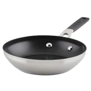 8 in. Stainless Steel Nonstick Frying Pan in Sliver