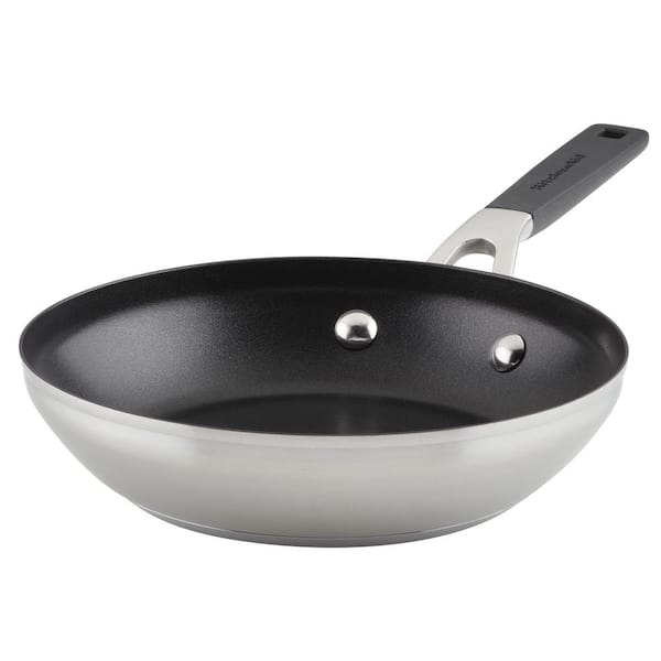 KitchenAid 8 in. Stainless Steel Nonstick Frying Pan in Sliver